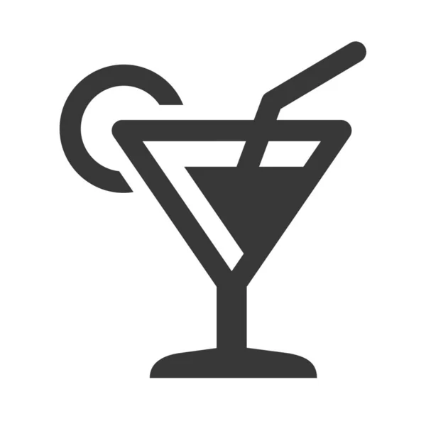 Alcool Bar Cocktail Pictogramă Stil Solid — Vector de stoc