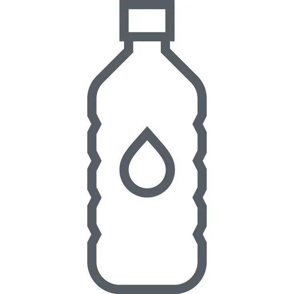 Beber Icono Agua Saludable Estilo Esquema — Archivo Imágenes Vectoriales