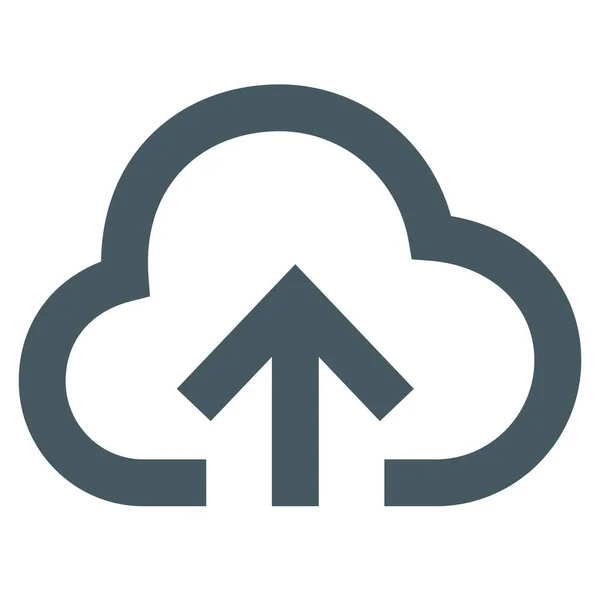 Cloud Upload Gizmo Εικονίδιο Διασύνδεσης Στυλ Περίγραμμα — Διανυσματικό Αρχείο
