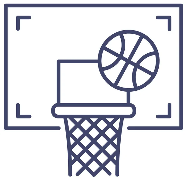 Basketbalová Hra Ikona Kategorii Věda Výzkum — Stockový vektor