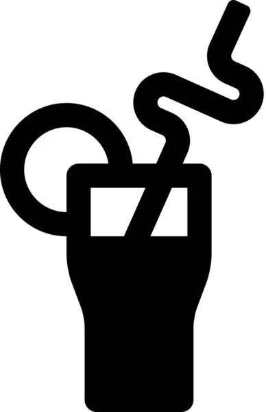 Значок Коктейлю Алкоголем Суцільному Стилі — стоковий вектор