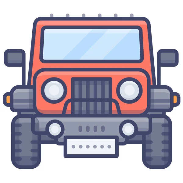 Jeep Auto Safari Ikone — Stockvektor