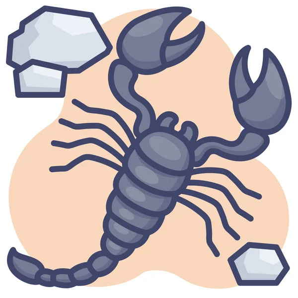 Insect Nature Scorpion Icon — Stock Vector