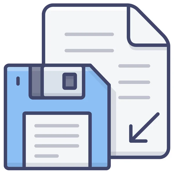 Ikona Dokumentu Diskety — Stockový vektor