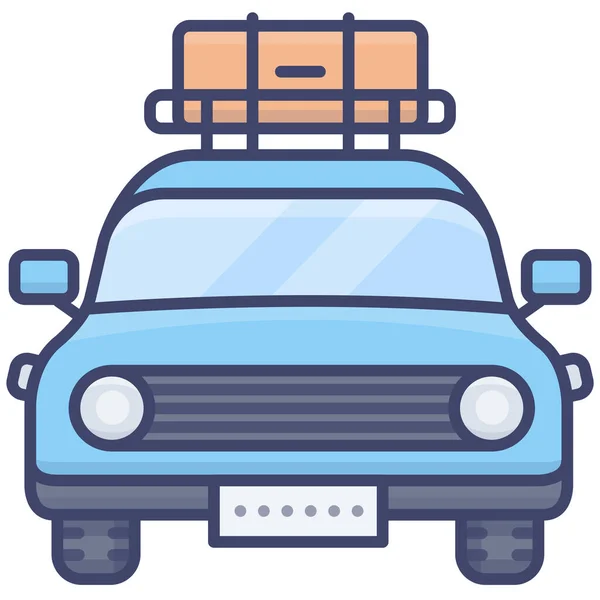 Coche Viaje Icono Del Vehículo — Vector de stock