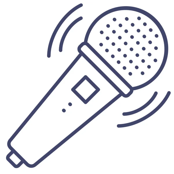 Mikrofon Karaoka Simgesi Konuş — Stok Vektör