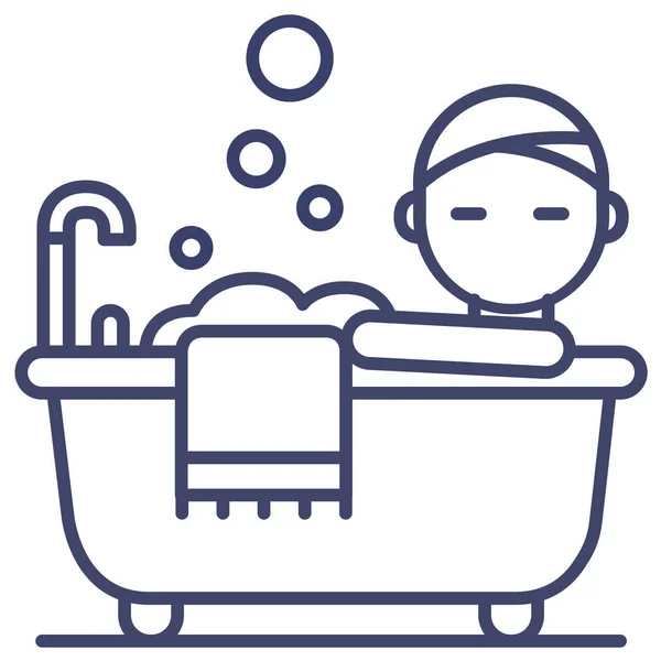 Bad Bad Badewanne Symbol — Stockvektor