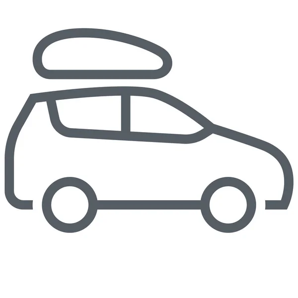 Automobile Box Car Icon Outline Style — Stock Vector