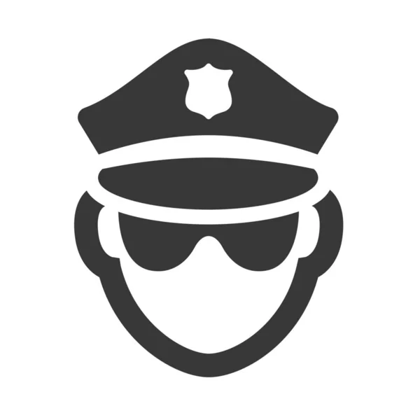 Agent Cop Crime Icon Solid Style — Stock Vector