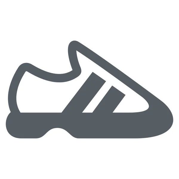 Κατάστημα Εξοπλισμού Παπούτσι Εικονίδιο Αθλητισμού Στερεό Στυλ — Διανυσματικό Αρχείο