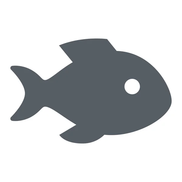 Animal Fish Nature Icon Solid Style — Stock Vector