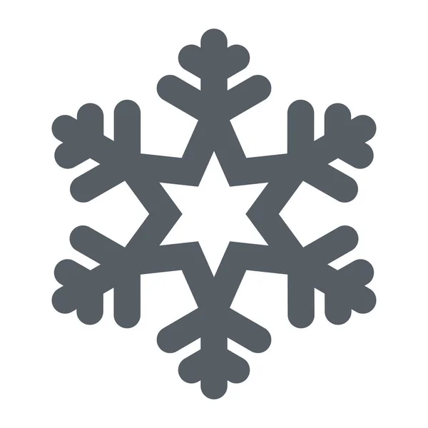 Kristall Schnee Ikone Soliden Stil — Stockvektor