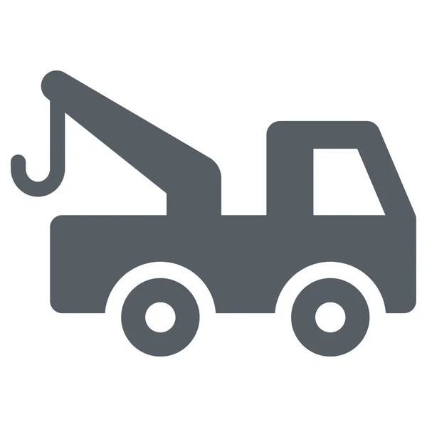 Tow Traffic Transportation Icon Solid Style — Stock Vector