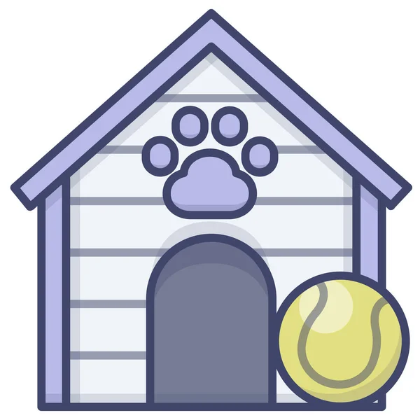 Hus Doghouse Hund Ikon — Stock vektor