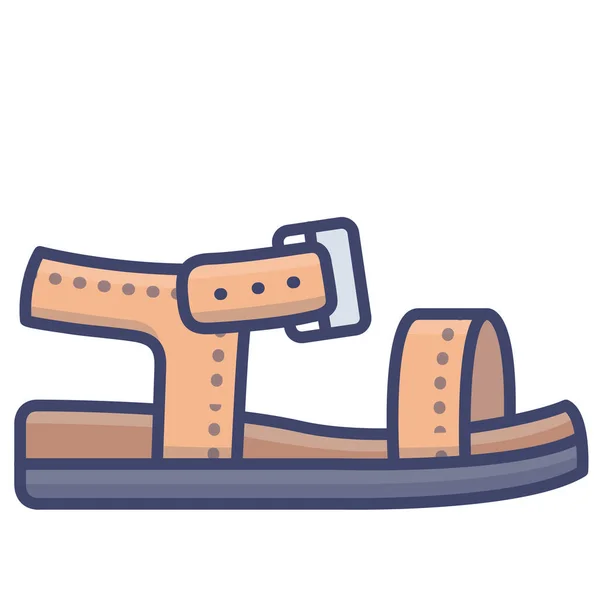 Mode Sandalen Schoenen Pictogram — Stockvector