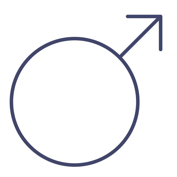 Gender Zeichen Männliches Symbol — Stockvektor