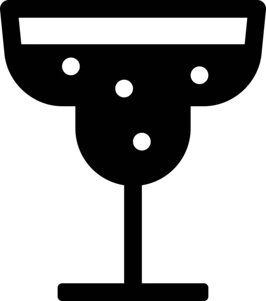 Alkohol Cocktail Ikone Soliden Stil — Stockvektor