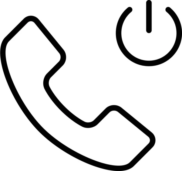 Ícone Telefone Fixo Dispositivo Chamada Estilo Esboço — Vetor de Stock