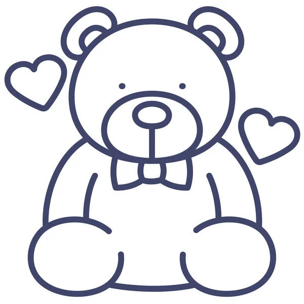 Bärengeschenk Teddybär Der Kategorie Liebe Romantik — Stockvektor