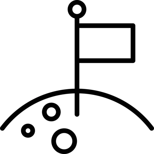 Значок Прапора Дослідження Астрономії Стилі Контурів — стоковий вектор