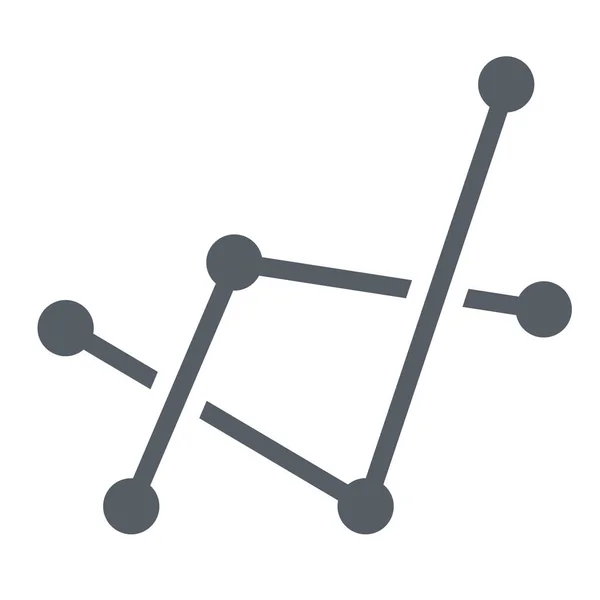 Grafici Icona Del Diagramma Dati Stile Outline — Vettoriale Stock