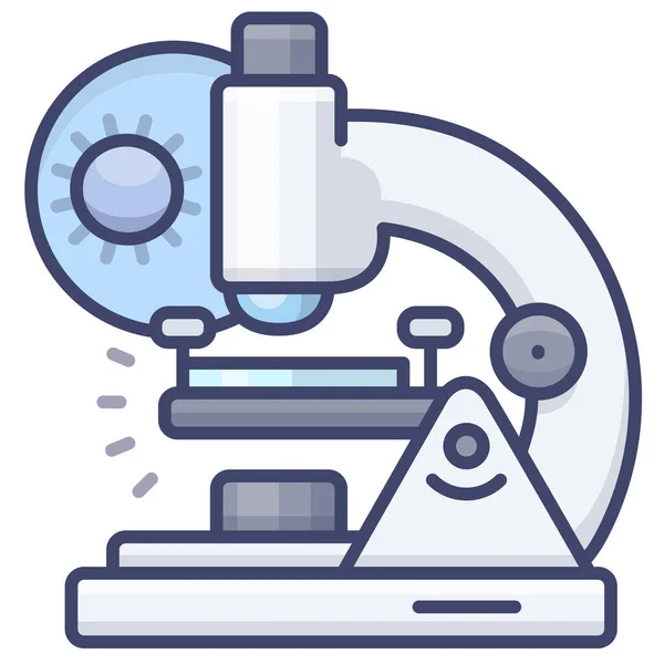 Bacteria Microscope Science Icon Science Research Category — Stock Vector