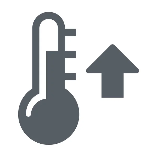 Celsius Icône Montante Chaude Dans Style Solide — Image vectorielle