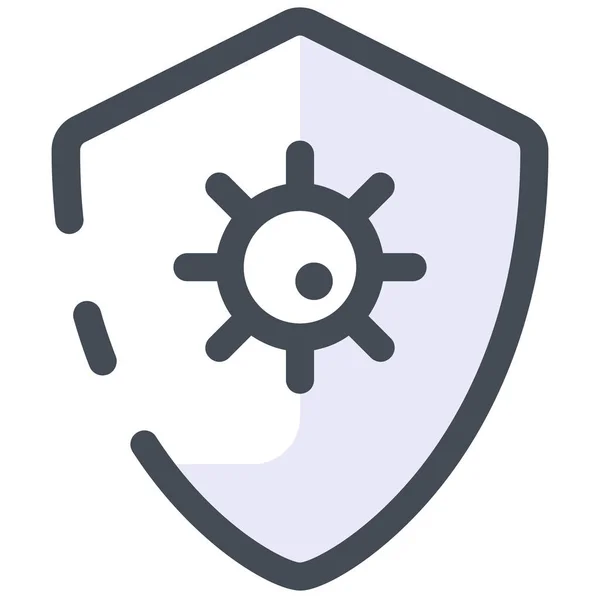 Protection Virus Shield Icon — Stock Vector