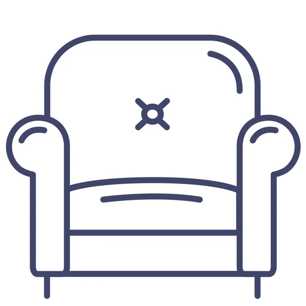 家具和家居装饰类扶手椅单个图标 — 图库矢量图片