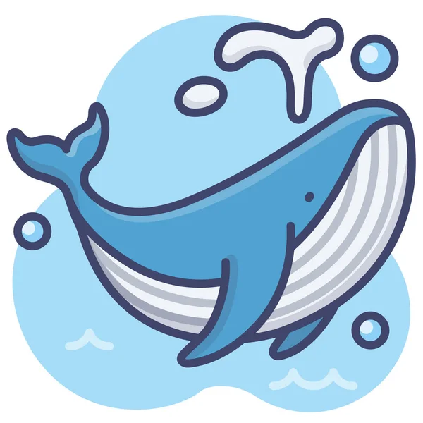 Ikona Morza Oceanu Zwierzęcego — Wektor stockowy
