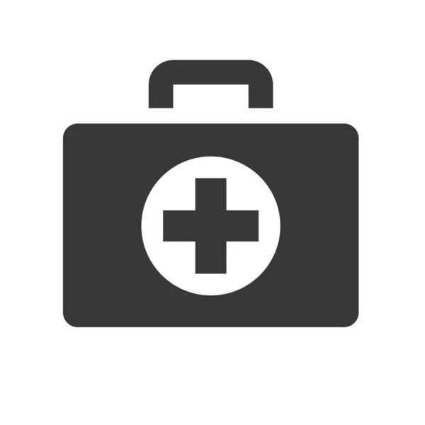 Briefcase Doctor Health Icon Solid Style — Stock Vector