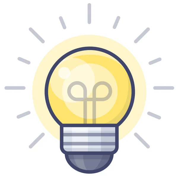 Ikona Światła Żarówki Pomysł — Wektor stockowy