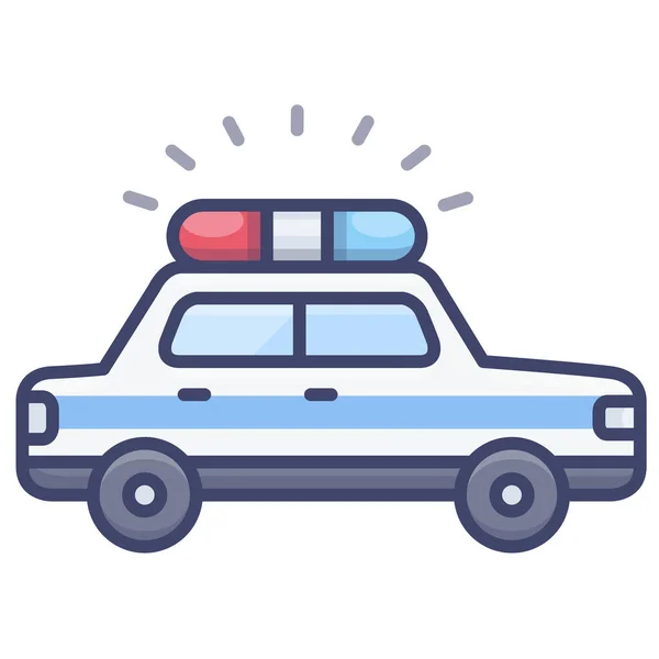 Police Car Emergency Icon — Stock Vector