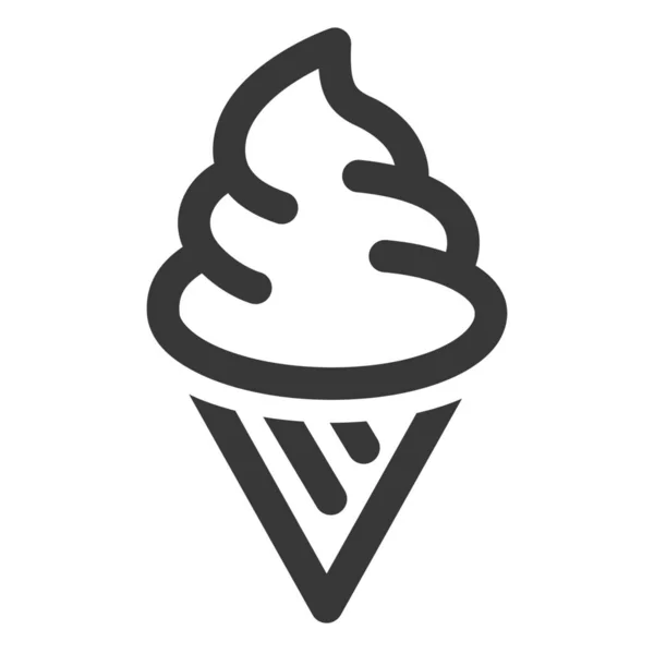 Еда Икона Мороженого Твердом Стиле — стоковый вектор