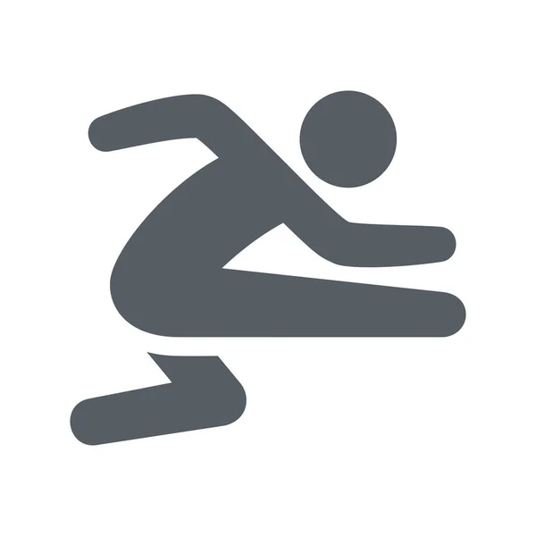 Athletics Dash Hurdles Icon Solid Style — Stock Vector