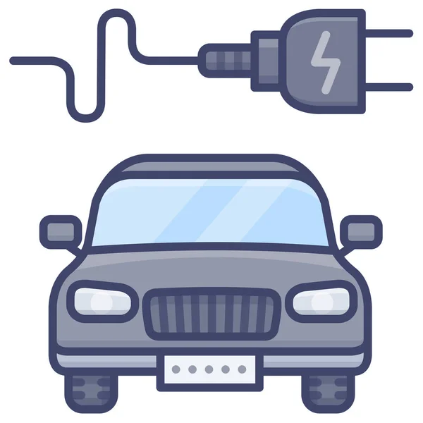 Elektroladesymbol Fürs Auto — Stockvektor