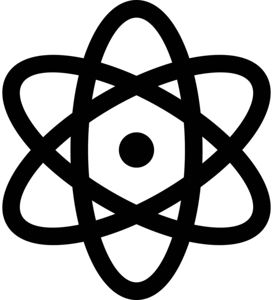 Energie Nucleaire Straling Icoon Contouren Stijl — Stockvector