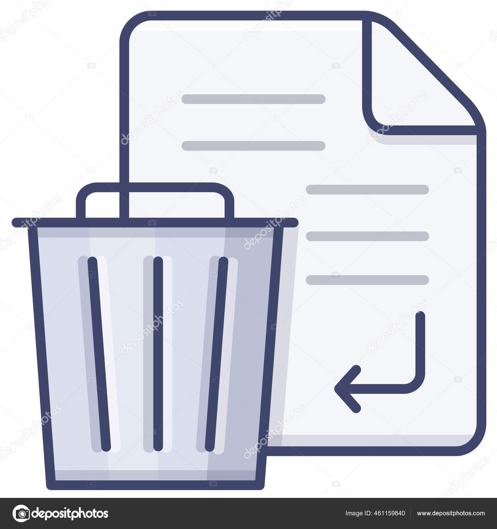 Delete File Remove Icon Stock Vector Image by ©iconfinder #461159840