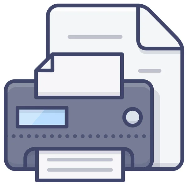 Ícone Impressão Arquivo Documento — Vetor de Stock
