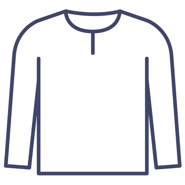 Ropa Icono Camisa Larga — Vector de stock