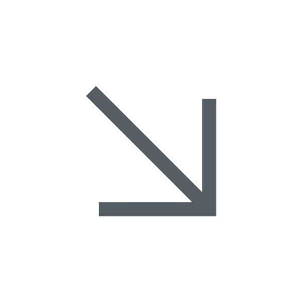 Pfeil Nach Unten Interface Symbol Outline Stil — Stockvektor