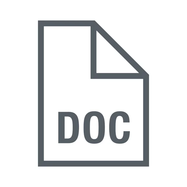 Doc Dokument Dateisymbol Umrissstil — Stockvektor