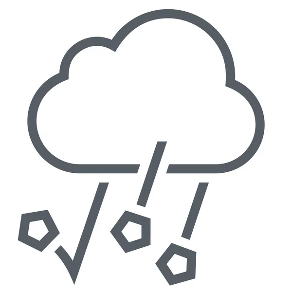 Ikona Předpovědi Počasí Stylu Osnovy — Stockový vektor