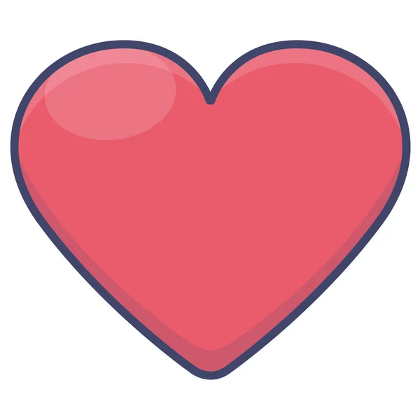 Corazón Como Icono Amor — Vector de stock
