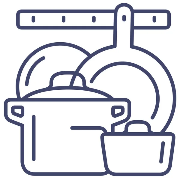 Cookers Kitchen Pan Icon — Stock Vector