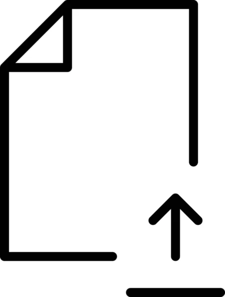 Dokument Fertig Dateisymbol Outline Stil — Stockvektor
