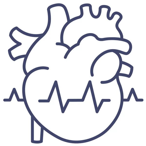 Cardiograma Icono Latidos Cardíacos Hospitales Categoría Atención Médica — Archivo Imágenes Vectoriales