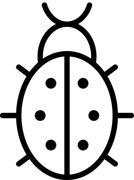 Insecto Escarabajo Animal Icono Estilo Esquema — Archivo Imágenes Vectoriales