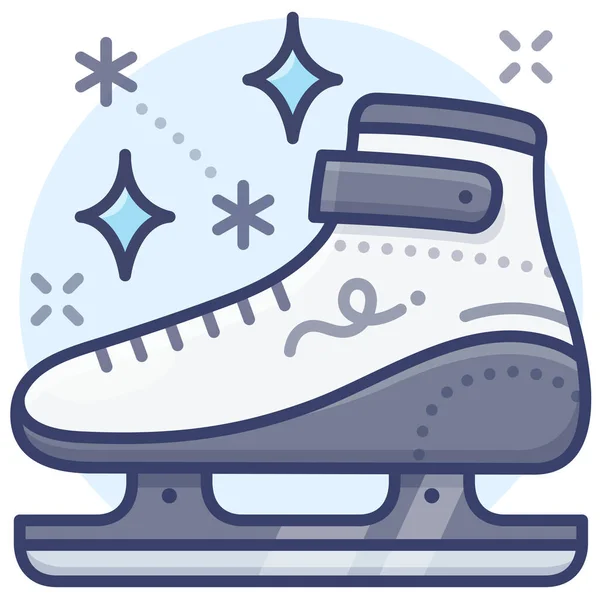 Ice Skating Sports Icon — Stock Vector