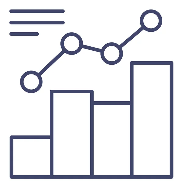 Icône Croissance Graphique Analytique Dans Style Outline — Image vectorielle